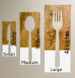 Fork, spoon, and knife wall decor in dark charcoal with aged barrel stain For Sale