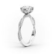 The Caroline Set With A 3 Carat Oval Moissanite Hot on Sale