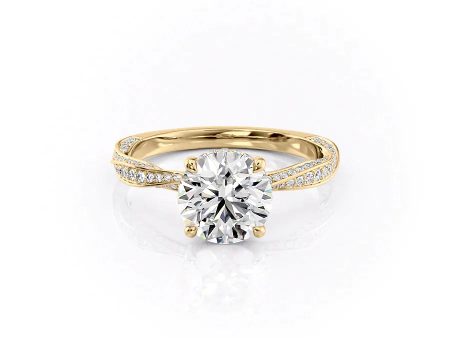 The Caroline Set With A 5 Carat Round Moissanite Discount