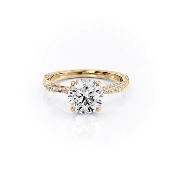 The Caroline Set With A 5 Carat Round Moissanite Discount