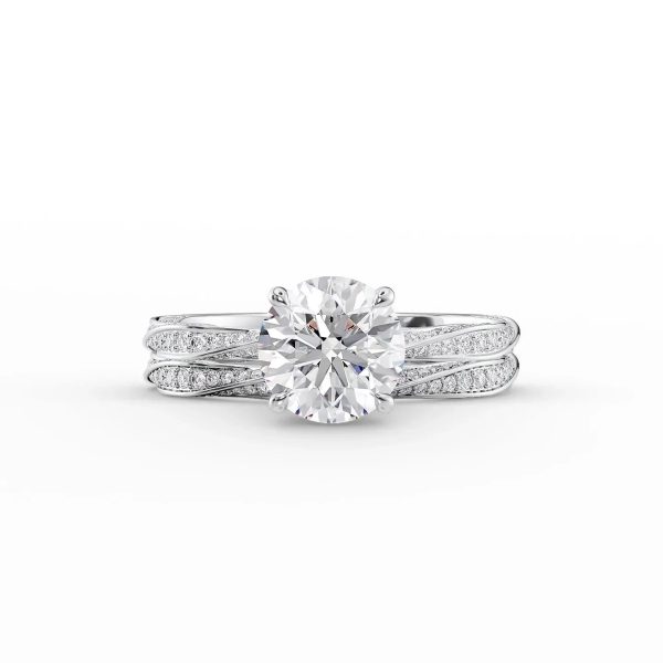 The Caroline Set With A 1.5 Carat Round Moissanite Online now