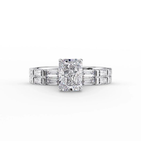 The Hailey Set With A 2.5 Carat Radiant Moissanite For Discount