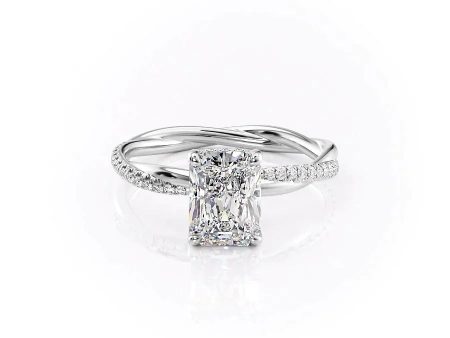 The Stacey Set With A 2.5 Carat Radiant Moissanite Online Hot Sale