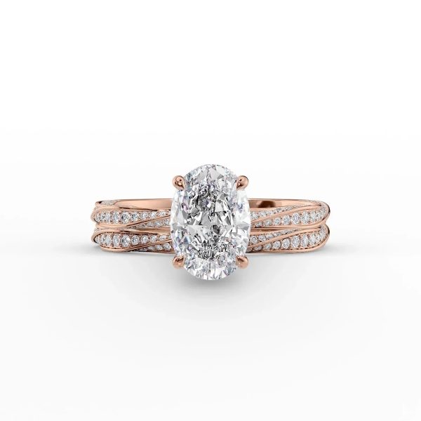 The Caroline Set With A 5 Carat Oval Moissanite Sale