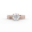 The Caroline Set With A 4.5 Carat Round Moissanite For Sale