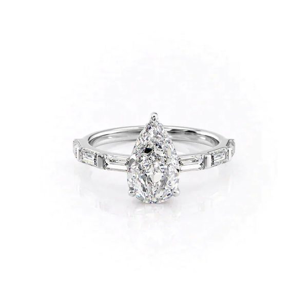 The Hailey Set With A 1 Carat Pear Moissanite Discount