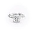 The Stacey Set With A 2.5 Carat Princess Moissanite Hot on Sale