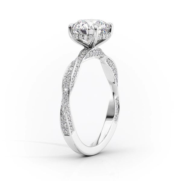 The Caroline Set With A 1.5 Carat Round Moissanite Online now