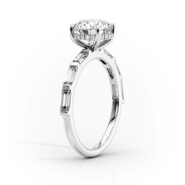 The Hailey Set With A 2.5 Carat Radiant Moissanite For Discount