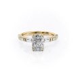 The Hailey Set With A 2 Carat Radiant Moissanite Online Sale