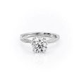 The Caroline Set With A 3 Carat Round Moissanite Cheap