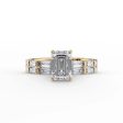 The Hailey Set With A 2.5 Carat Emerald Moissanite For Discount