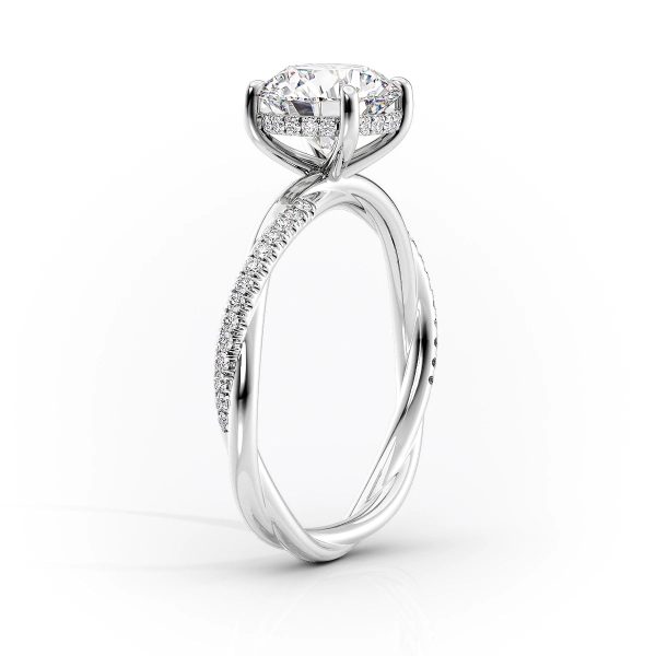 The Stacey Set With A 1.5 Carat Radiant Moissanite For Sale