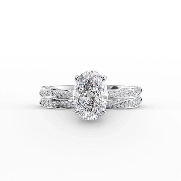 The Caroline Set With A 4.5 Carat Oval Moissanite Supply