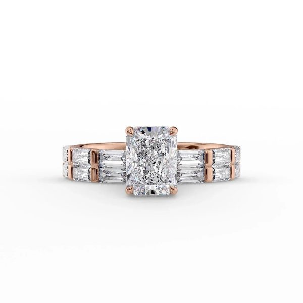 The Hailey Set With A 4 Carat Radiant Moissanite Online