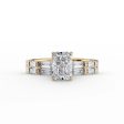 The Hailey Set With A 1 Carat Radiant Moissanite Online now