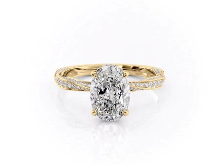 The Caroline Set With A 1 Carat Oval Moissanite Cheap