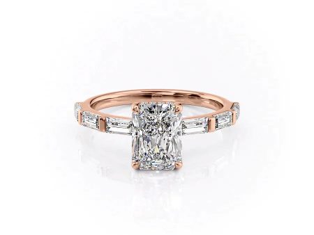 The Hailey Set With A 4 Carat Radiant Moissanite Online