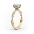 The Caroline Set With A 3.5 Carat Round Moissanite Hot on Sale