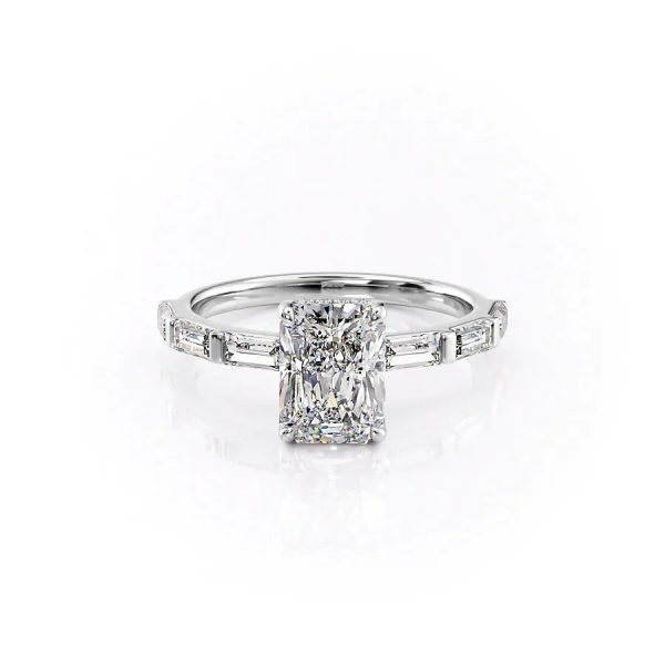 The Hailey Set With A 5 Carat Radiant Moissanite Online now